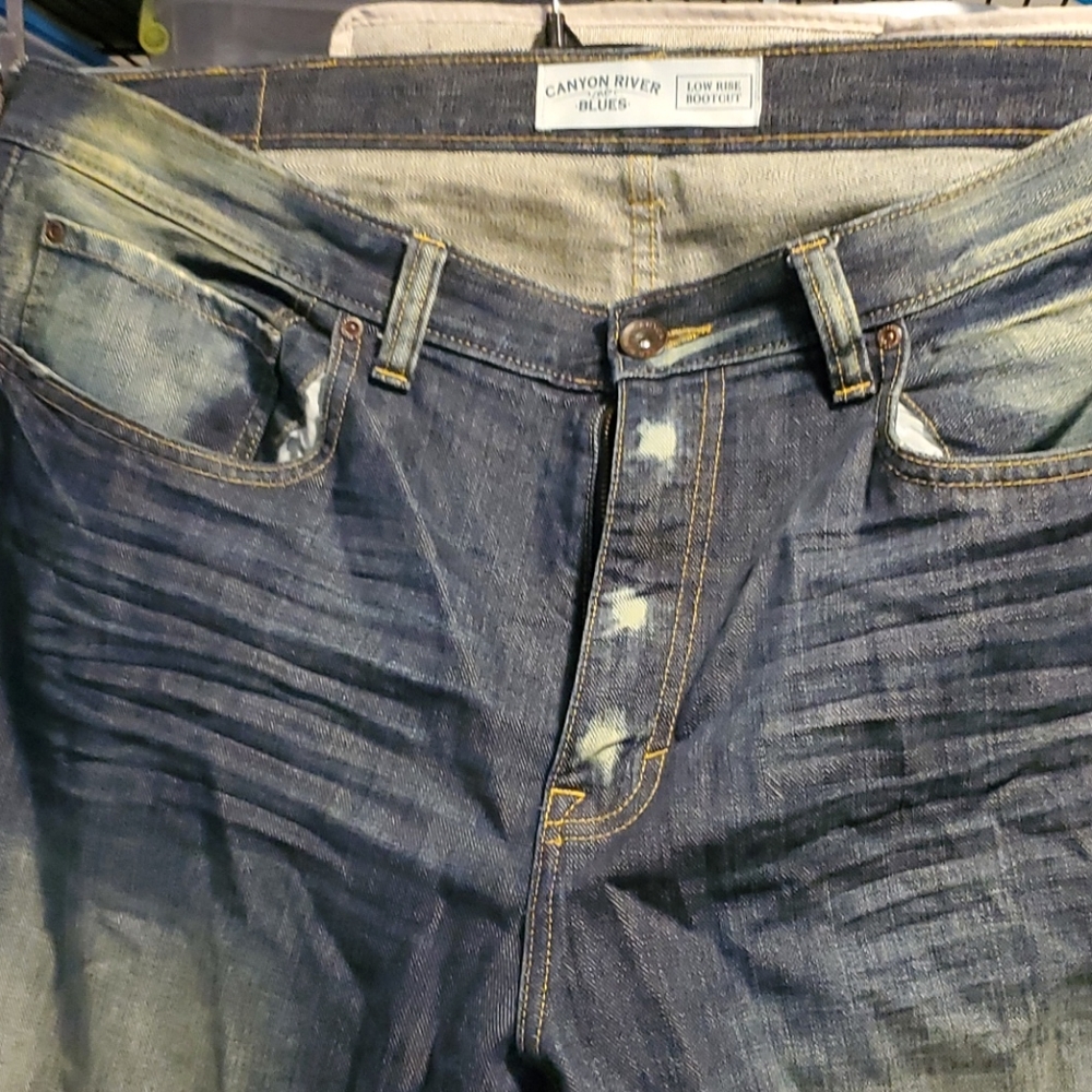 "Canyon river blues" mens stone washed  blue jeans